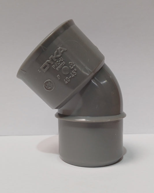 Coude pour la plomberie, modèle MF 45° DN 40, 10 unités