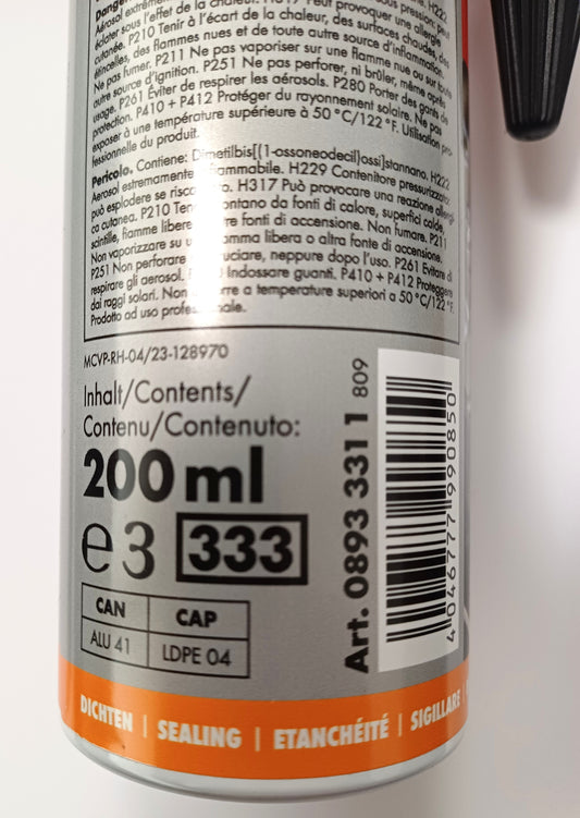 Würth Mastic silicone super RTV noir 200 ml