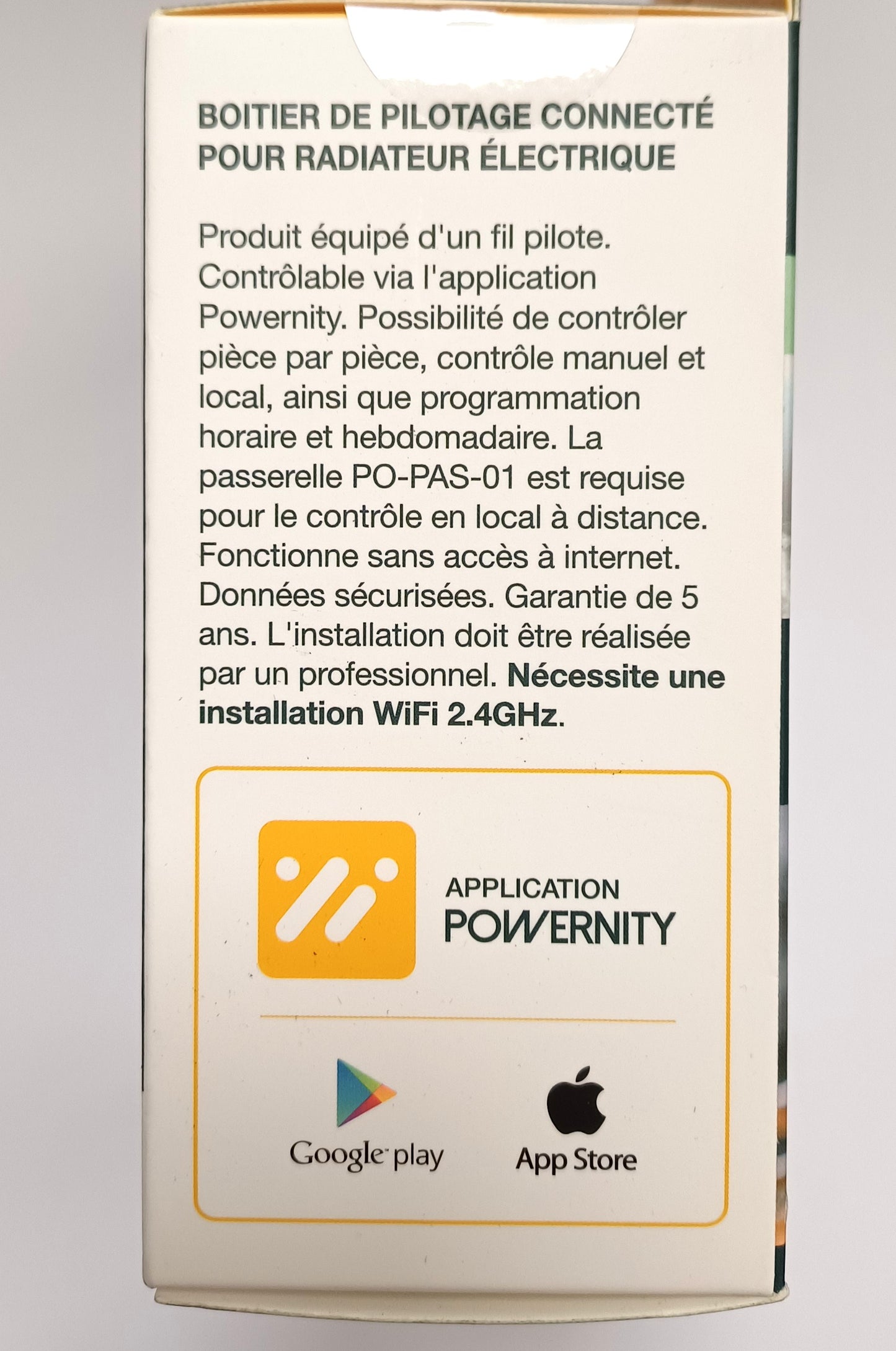 Powernity – Thermostat Connecté Wi-FI pour Radiateurs Électriques – Compatible iOS & Android – Économies d’Énergie – Installation Facile