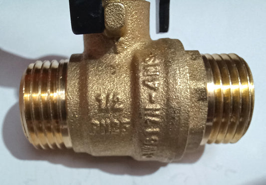 Vanne à sphère laiton PN25 Série 15S - M.M. - poignée acier plate rouge 15x21 - Vanne et robinet de canalisation