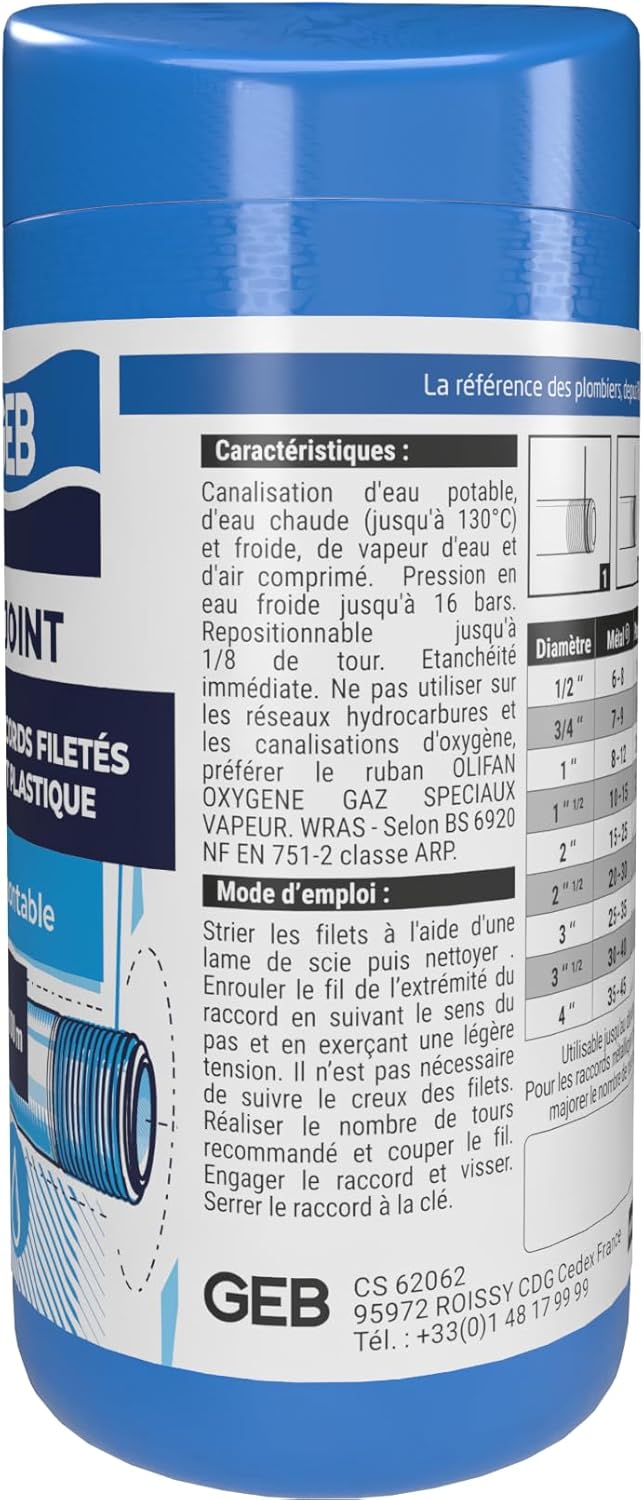 Fil d'étanchéité Filjoint dévidoir GEB 100 m