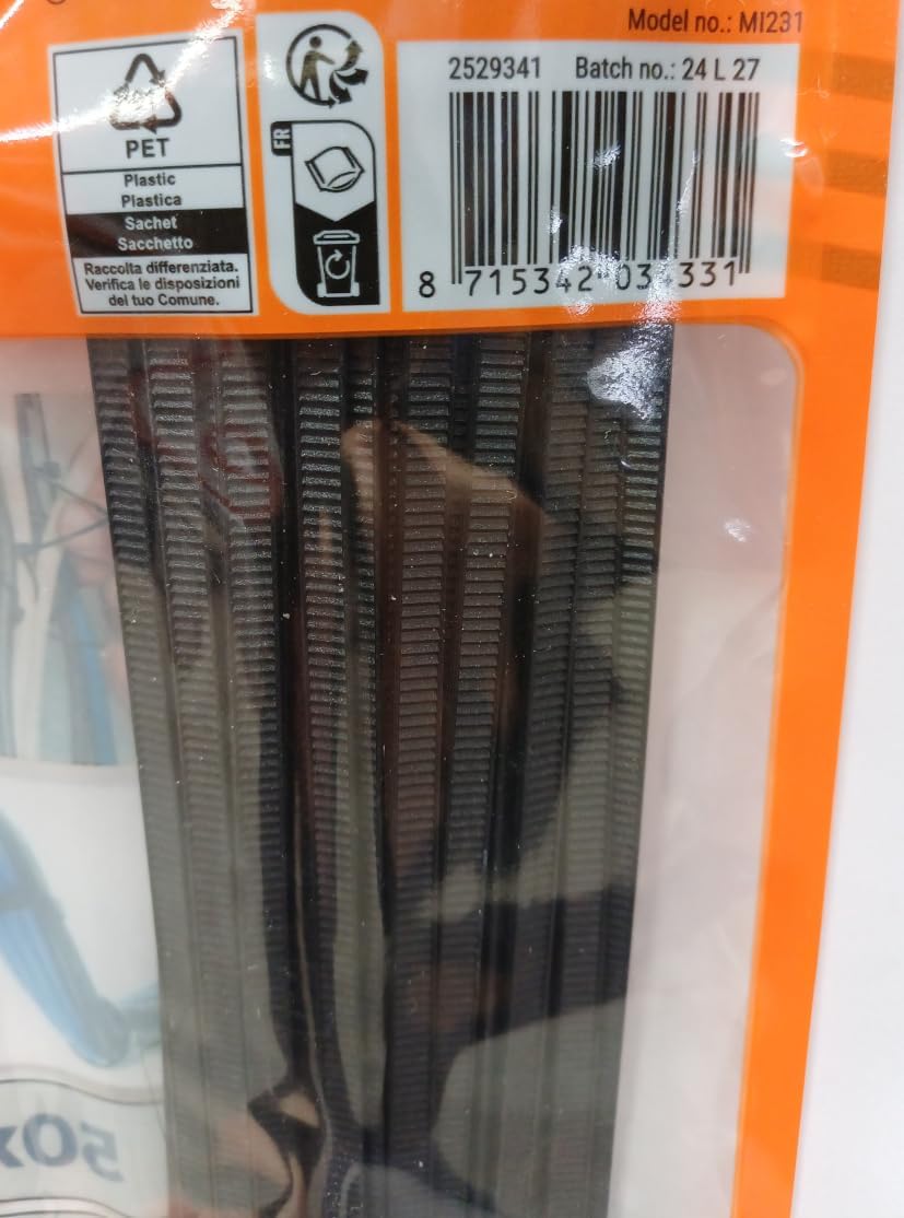 Collier de serrage, sachet 50 riselans 4,5x350 mm, noir