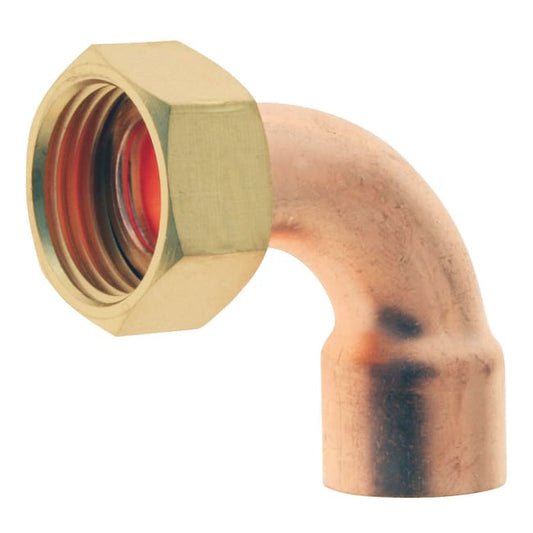 Coude en Cuivre à Souder avec Écrou Prisonnier, 2GC - 22 mm - lot de 10