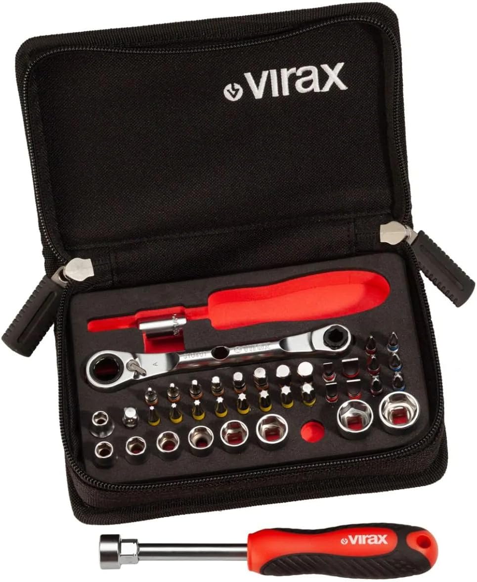 Virax Coffret 41 pièces - Douilles compactes 1/4', embouts 1/4' Virax - 310400