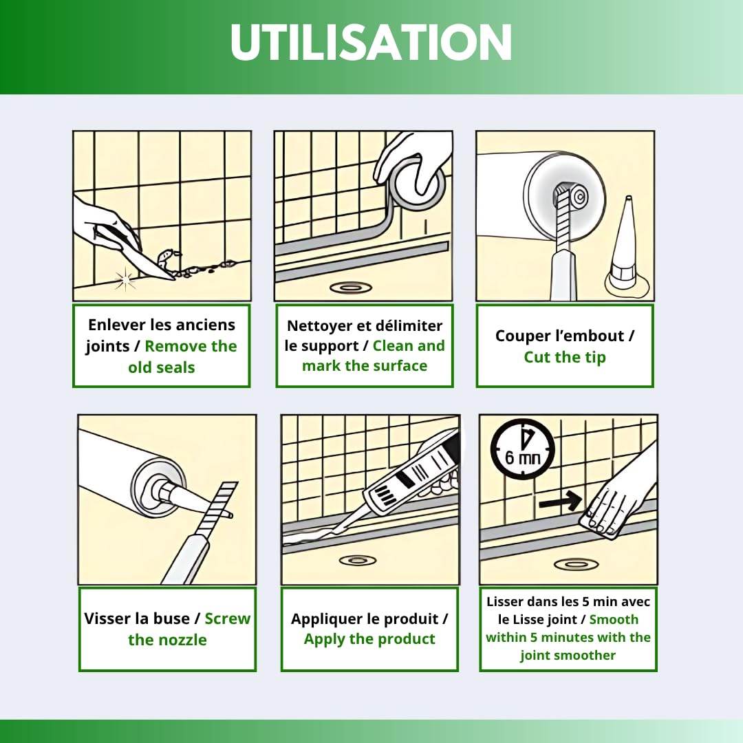 Mastic Silicone Acétate E5 PRO translucide, 310 ml