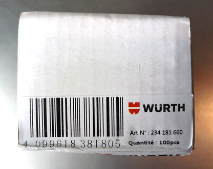 100 wooden screw tabs 7×150 Zinc-plated steel 60mm Zinc, coating thickness 5 µm, blue to iridescent blue, shiny, Metric thread