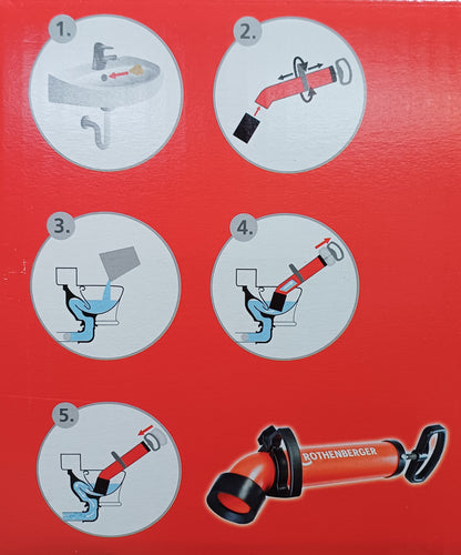 Nettoyeur de canalisations Professionnel avec 2 adaptateurs - Rothenberger