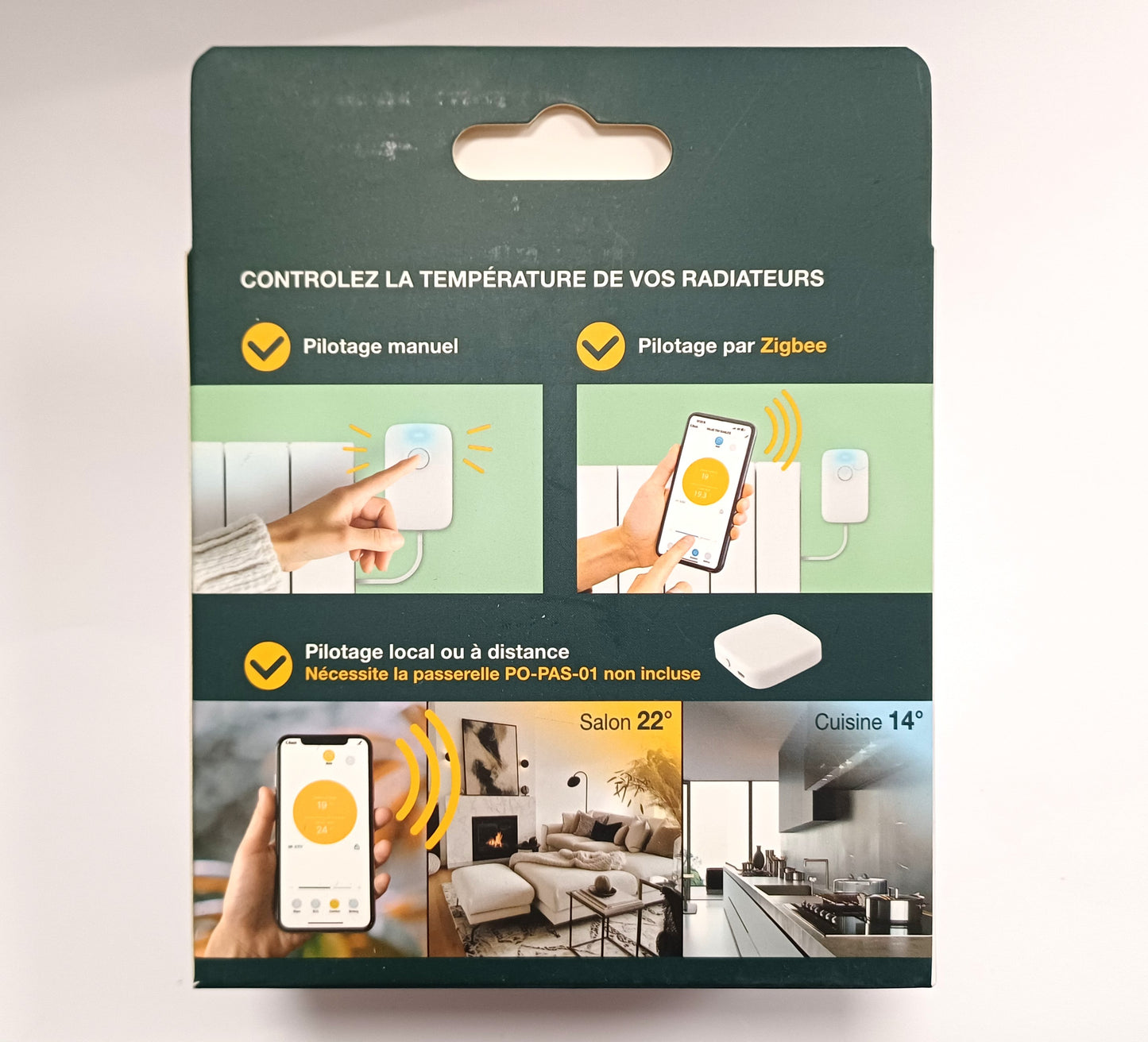 Powernity – Thermostat Connecté Wi-FI pour Radiateurs Électriques – Compatible iOS & Android – Économies d’Énergie – Installation Facile