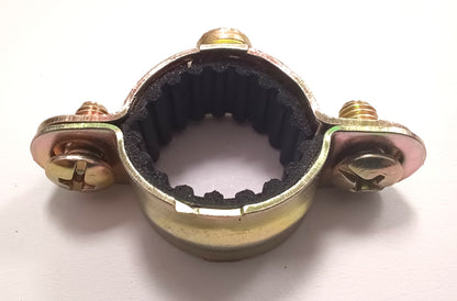 100 Single clamps bichromated steel, perfect for fixing copper tubes, 7 * 150 TUY 16MM, Wurth, Yellow galvanized