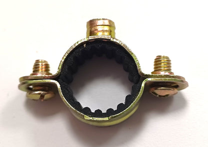 100 Single clamps bichromated steel, perfect for fixing copper tubes, 7 * 150 TUY 16MM, Wurth, Yellow galvanized