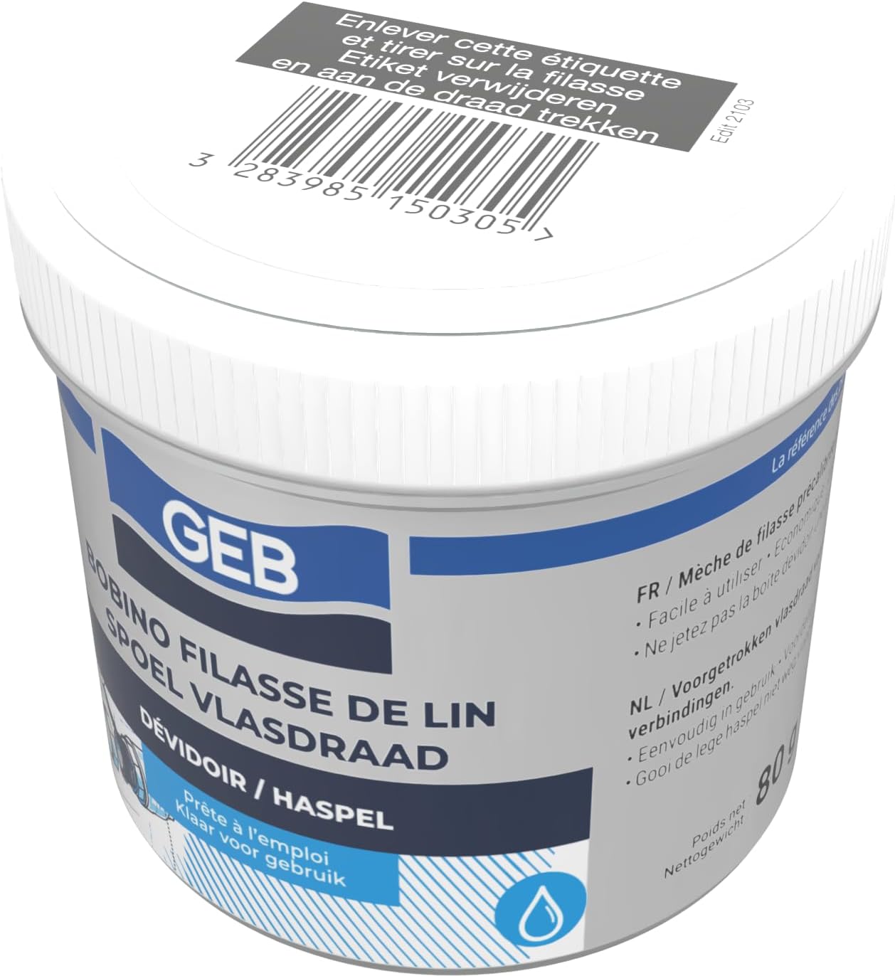 Bobino de filasse de lin avec dévidoir GEB 80 g