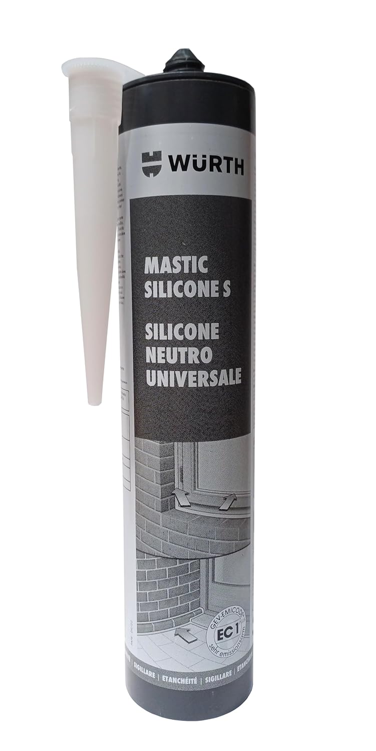 Mastic silicone neutre S,  310 ml, translucide