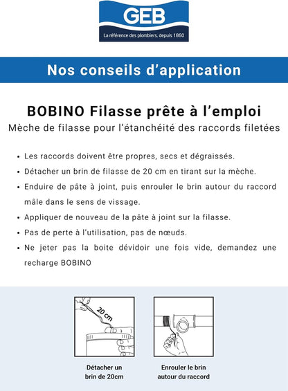Bobino de filasse de lin avec dévidoir GEB 80 g