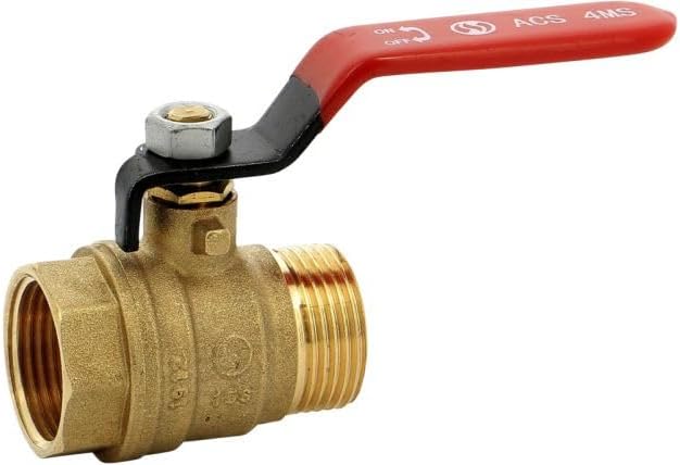 Sferaco - Vanne sphère laiton titré 4MS 15S mâle femelle BSP poignée rouge 1/2''