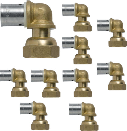 Coude femelle à écrou tournant 16-3/4, Lot de 40