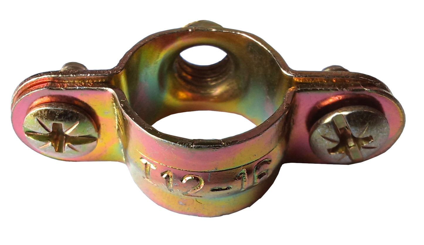 100 Colliers simples acier bichromaté, parfait pour la fixation de tubes en cuivre, 7 * 150 TUY 16MM, Wurth, Galvanisé jaune