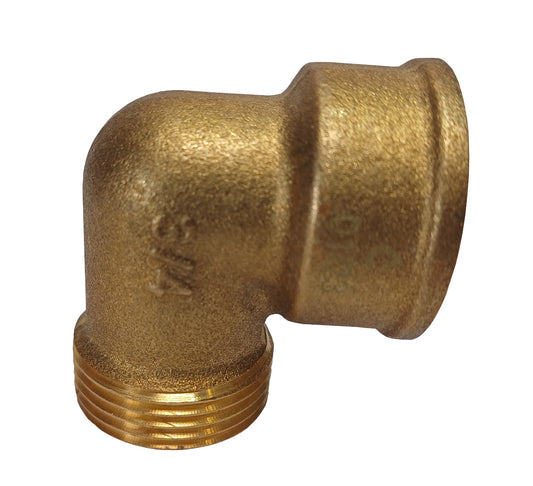 Raccord laiton coudé 90° à visser - M 3/4' - F 3/4, lot de 10