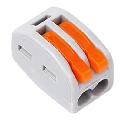 Connecteur de câble 2 entrées, boite de 100 pièces, Borne pour boîte de dérivation borne à 2 conducteurs avec leviers de manipulation