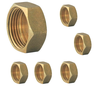Lot de 5 bouchons laiton 6 pans à visser femelle 1"1/4