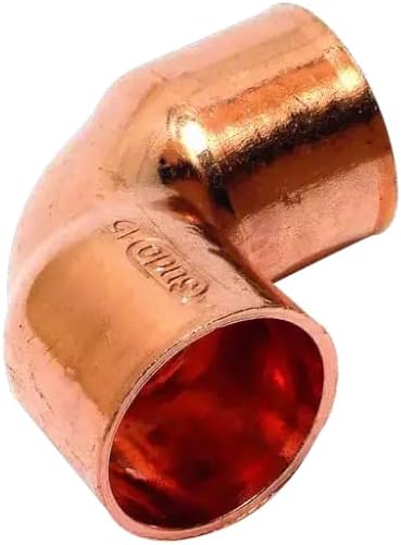 COUDE CUIVRE 90 DEGRÉ PETIT RAYON FF Ø 18, sachet de 5 pièces