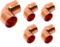 Lot de 5 Coudes égal 90° Femelle Femelle de 22 mm en cuivre