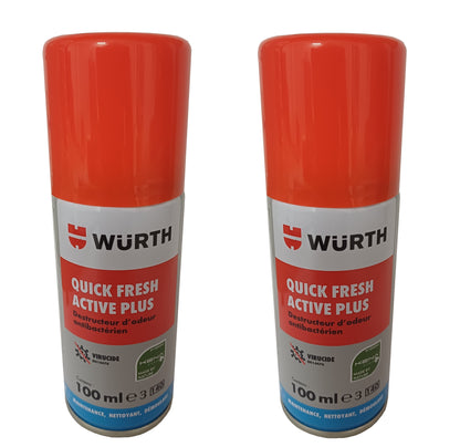 Nettoyant pour climatisation véhicule Quick Fresh Active Plus, lot de 2