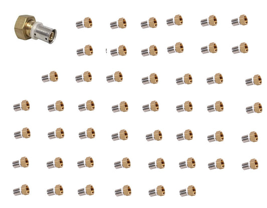 Écrou Libre Femelle en Laiton, 16-3/4 (Lot de 50)