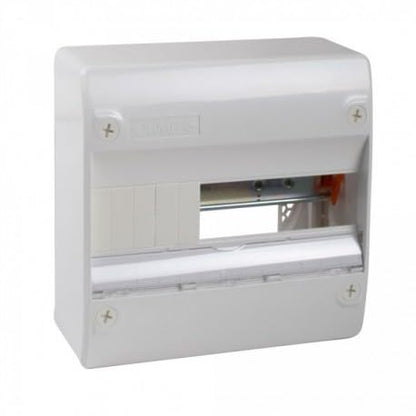 Tableau électrique nu, 1 rangée, 13 modules, blanc