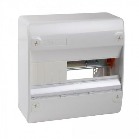 Tableau électrique nu, 1 rangée, 13 modules, blanc