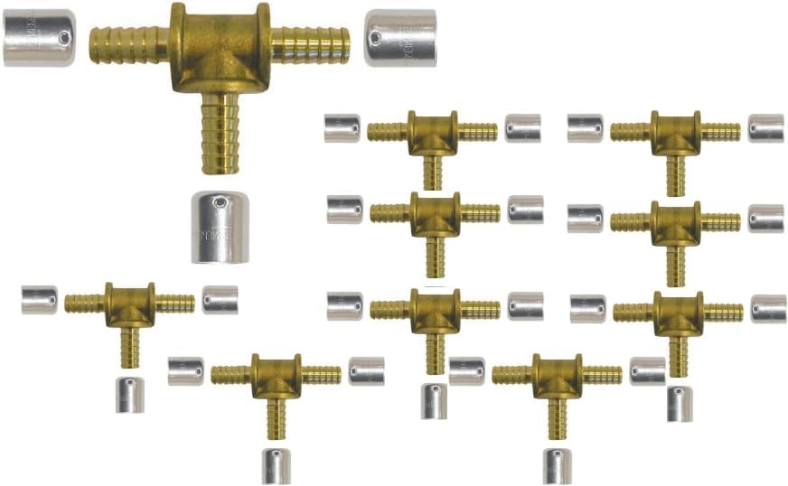 Pb Wannenanschluss – Gleiches T-Stück zum Crimpen pro 13 x 16 RT16 – 10er-Pack