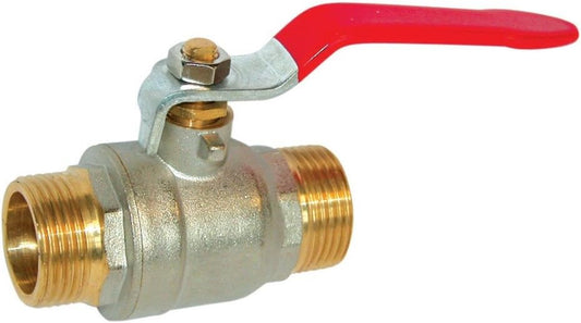 Vannes d'arrêt poignée plate - PN25 ACS Poignée Plate rouge Mâle/Mâle 1/2"(15x21)