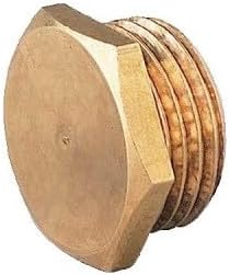 Bouchon en laiton brut mâle, 3/8" Ø 12x17 cm, Sachet de 10 pièces