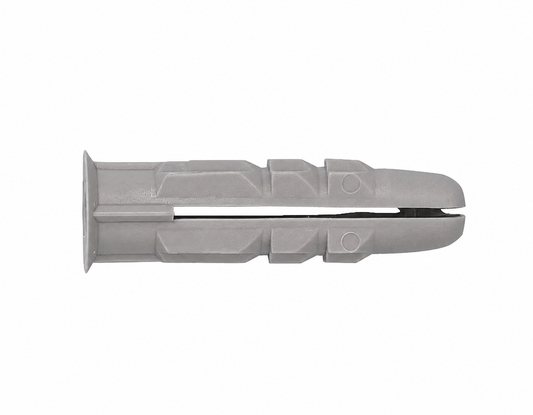 125 Chevilles PLX 8 x 33 cm, Grise - Fixation Solide en Nylon pour Brique, Béton et Plâtre