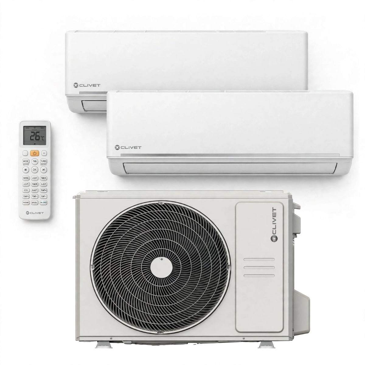 Pompe à chaleur : KIT PAC air/air Clivet EZCool Tri-Split - 7.9 kW - 3 sorties