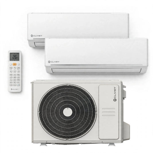 Pompe à chaleur : KIT PAC air/air Clivet EZCool Tri-Split - 7.9 kW - 3 sorties