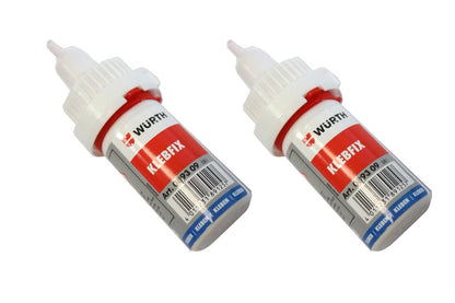 2-Pack Klebfix Cyanoacrylate Adhesive for Plastic, Metal, Rubber - 19 ml - Clear
