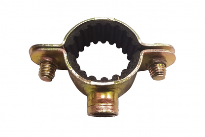 100 Single clamps bichromated steel, perfect for fixing copper tubes, 7 * 150 TUY 16MM, Wurth, Yellow galvanized