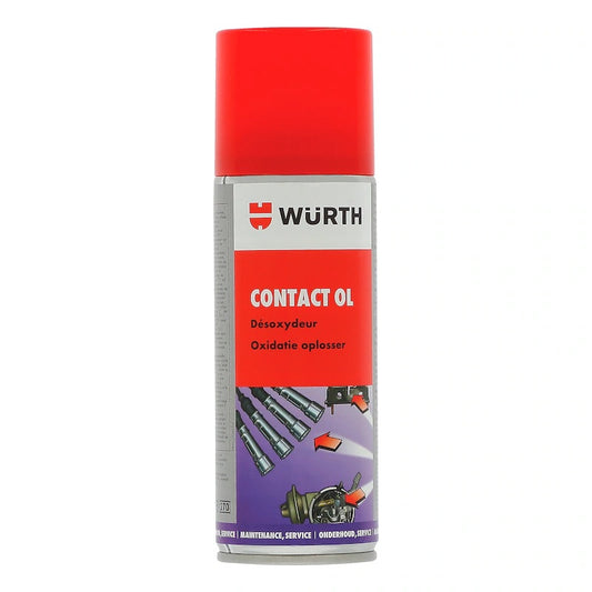Spray de contact OL - Désoxydeur - Elimine les grésillements - 200 ml - rouge