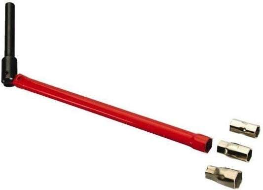Clé écrou robinet + 6 embouts + mâchoire - Virax