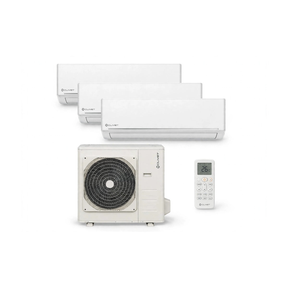 Pompe à chaleur : KIT PAC air/air Clivet EZCool Penta-Split - 12,3 kW - 5 sorties