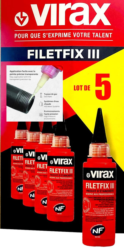 Colle résine Virax - Filetflix - Lot de 5