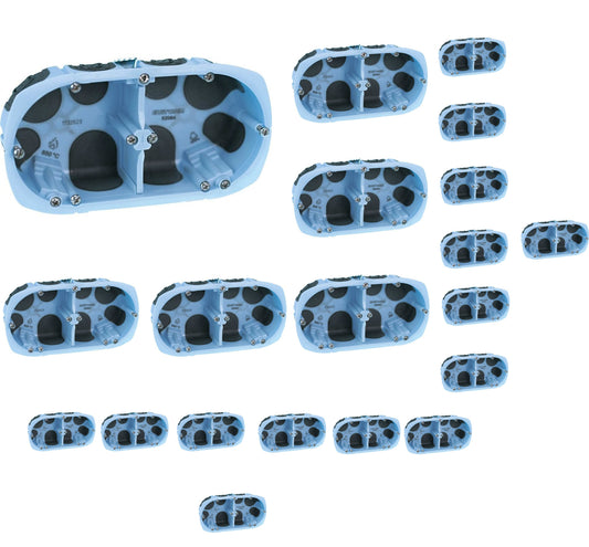 Lot de 20 boîtes d'encastrement double Air'Metic 67 P40