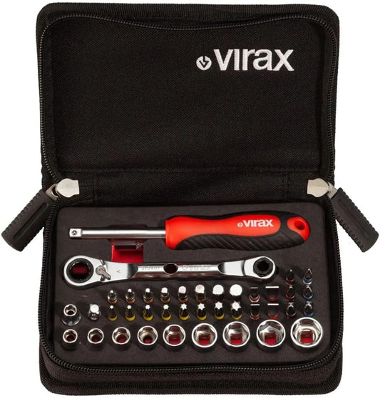 Virax Coffret 41 pièces - Douilles compactes 1/4', embouts 1/4' Virax - 310400