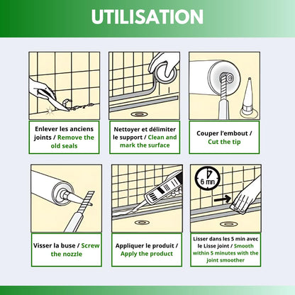 Mastic Silicone Acétate E5 PRO translucide, 310 ml