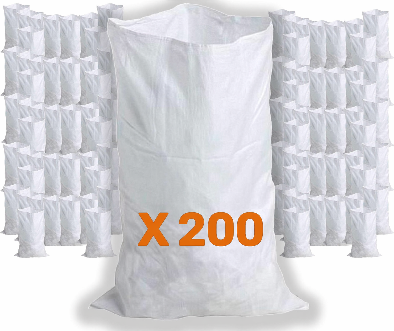 Sacs à gravats tissés, ultra résistant, 56 x 96 cm chaque unité, lot de 200 sacs