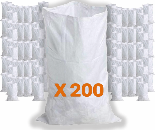 Sacs à gravats tissés, ultra résistant, 56 x 96 cm chaque unité, lot de 200 sacs