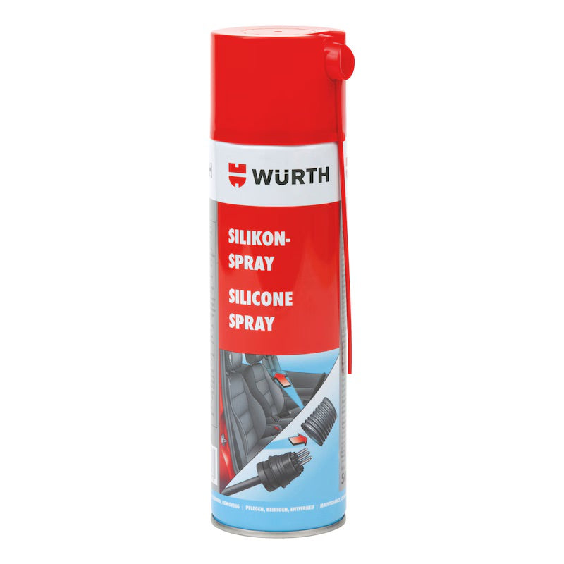 Spray silicone professionnel 500 ml pour joints caoutchouc, plastiques et métaux