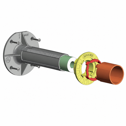 Support de fixation pour robinet de puisage extérieur sur isolation thermique extérieure (ITE)