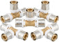 Lot de 5 - Té égal à sertir Multicouche Ø16 mm - profil TH