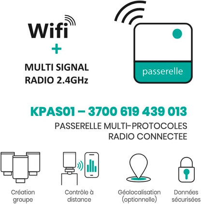 Powernity - Tête Thermostat Intelligent, 6 Modes, Programmation Hebdomadaire, Gestion à Distance